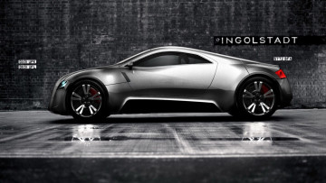 Картинка автомобили 3д серебристый лужи площадка стена