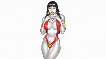 Картинка рисованное комиксы фон купальник взгляд девушка