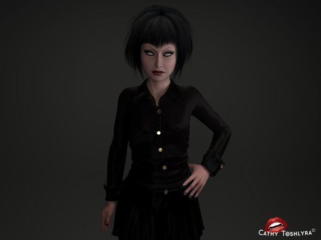 Обои картинки фото 3д графика, люди , people, взгляд, фон, девушка