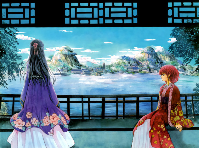 Обои картинки фото аниме, akatsuki no yona, рассвет, йоны