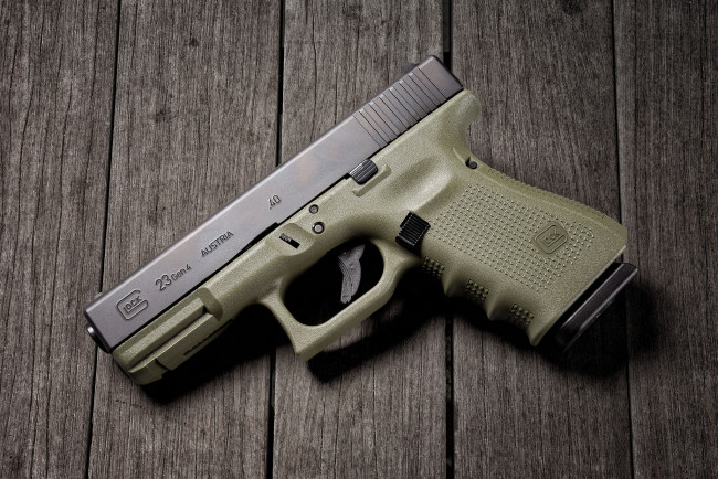 Обои картинки фото glock 23 gen 4 battlefield green, оружие, пистолеты, ствол