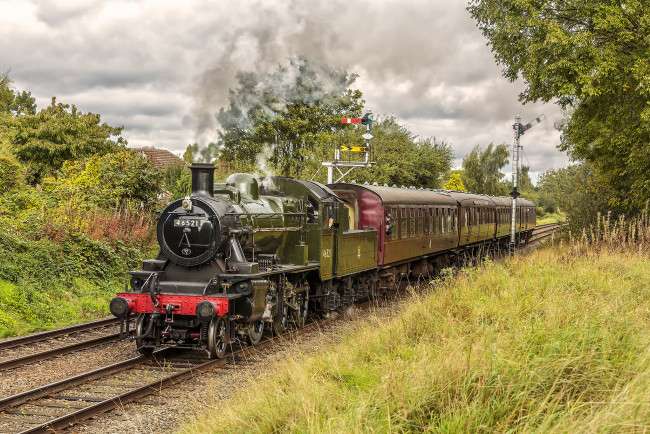 Обои картинки фото техника, паровозы, локомотив, состав