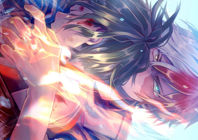 Обои картинки фото аниме, boku no hero academia, моя, геройская, академия