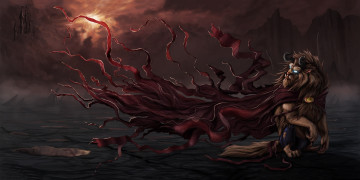 Картинка рисованное кино существо плащ фон