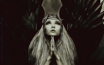 Картинка календари компьютерный+дизайн мольба 2019 calendar женщина крылья девушка