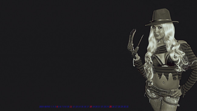 Обои картинки фото календари, компьютерный дизайн, девушка, шляпа, 2019, calendar, женщина, фон, черный