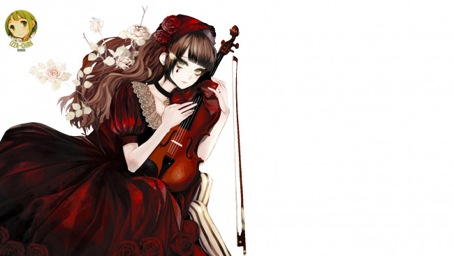 Обои картинки фото аниме, музыка, девушка