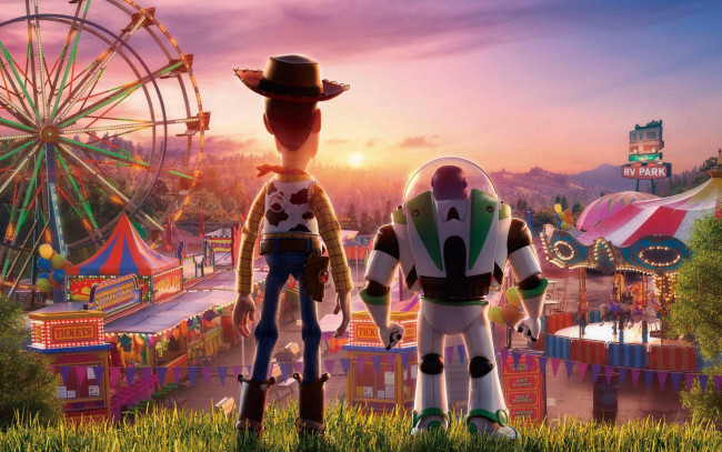 Обои картинки фото toy story 4 , 2019, мультфильмы, toy story 4, buzz, lightyear, woody, персонажи, история, игрушек, 4