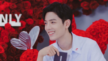 Картинка мужчины xiao+zhan актер рубашка презентация розы бабочка