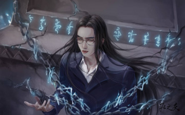 Картинка аниме магия +колдовство +halloween парень