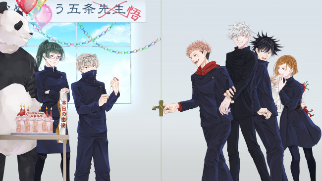 Обои картинки фото аниме, jujutsu kaisen, магическая, битва