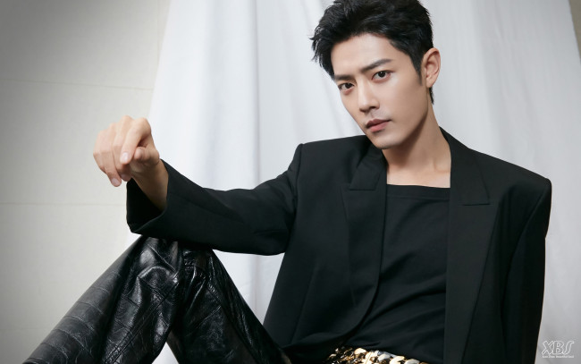 Обои картинки фото мужчины, xiao zhan, актер, пиджак, штаны, пояс