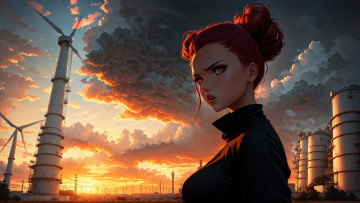 Картинка аниме город +улицы +интерьер +здания нейросети графика нейроарт ai art нейронные сети рисунки нейро искусство