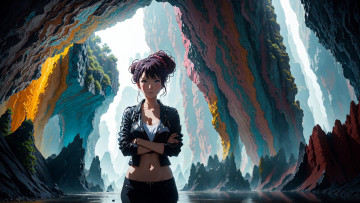 Картинка аниме пейзажи +природа нейросети графика нейроарт ai art нейронные сети рисунки нейро искусство