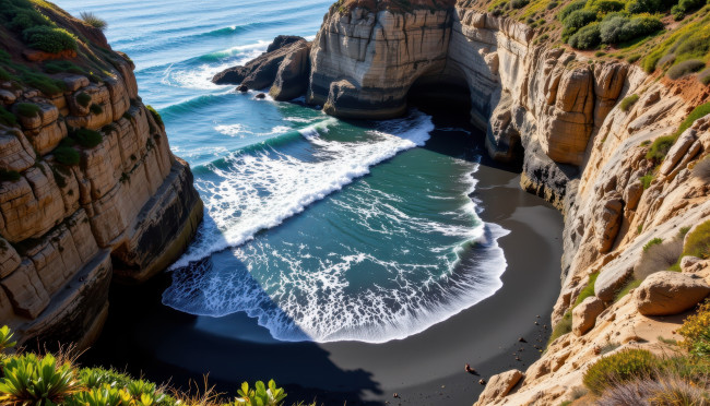 Обои картинки фото 3д графика, природа , nature, море, скалы, побережье