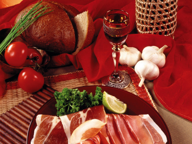 Обои картинки фото еда, мясные, блюда, помидоры, томаты