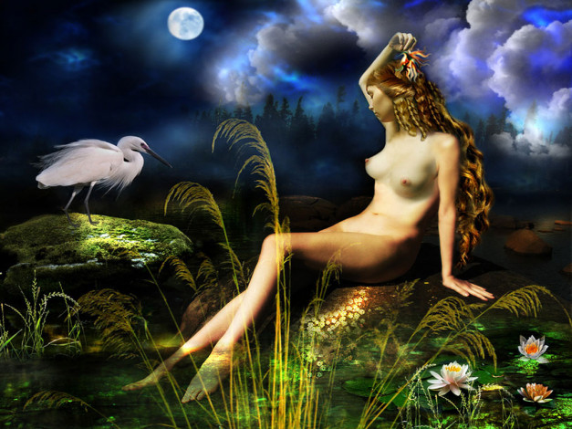 Обои картинки фото наяда, фэнтези, девушки