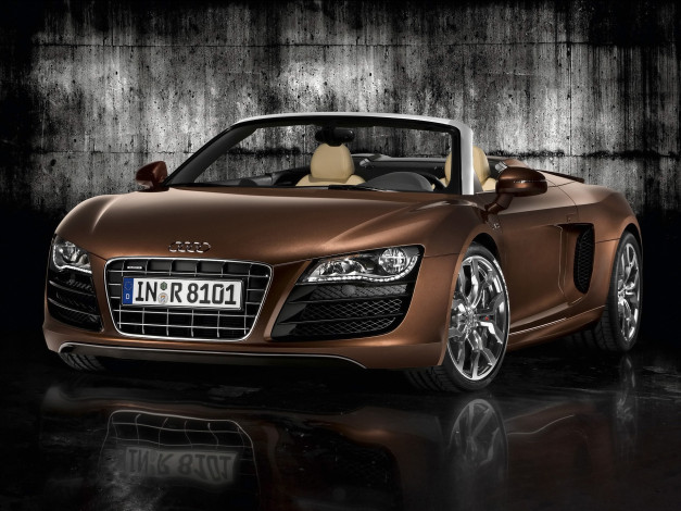 Обои картинки фото 2010, audi, r8, spyder, автомобили