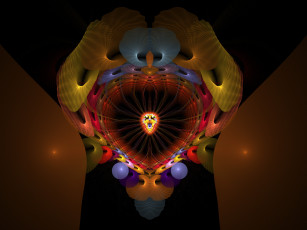 Картинка 3д графика fractal фракталы фрактал узор тёмный