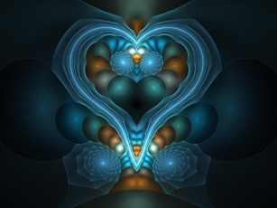 Картинка 3д графика fractal фракталы узор тёмный фрактал