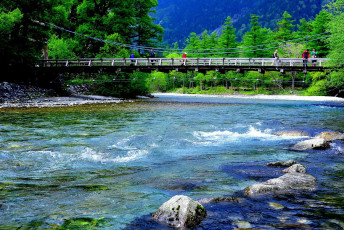 Картинка природа реки озера река мост