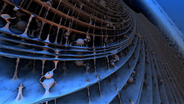 Картинка 3д графика fractal фракталы фон цвета узор