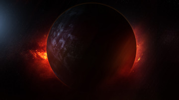 Картинка planet космос арт зарево планета
