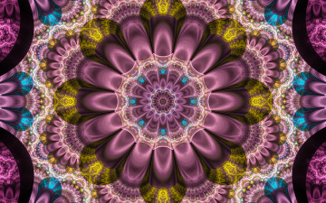 Картинка 3д графика fractal фракталы фон узор