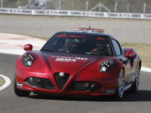 Картинка спорт автоспорт alfa romeo 4c wtcc safety car 960 2014г красный трасса скорость гонка