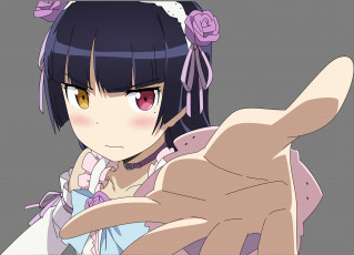 Картинка аниме oreimo девушка рука брюнетка взгляд gokou ruri