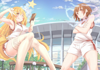 Картинка аниме toaru+majutsu+no+index арт искры звезда телефон девушки