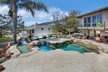 Картинка интерьер бассейны +открытые+площадки улица двор бассейн