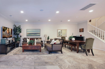 Картинка интерьер гостиная мебель оформление дизайн цветы