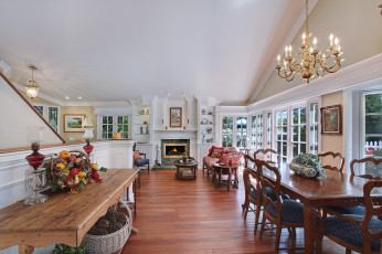 Картинка интерьер столовая furniture dining room стиль люстра цветы мебель chandelier style flowers