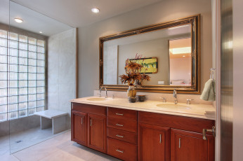 Картинка интерьер ванная+и+туалетная+комнаты цветы дизайн стиль ванная