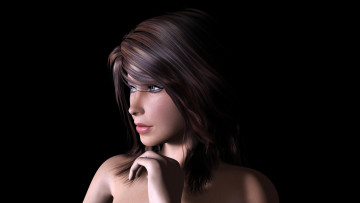 Картинка 3д+графика портрет+ portraits взгляд фон девушка