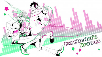 Картинка аниме dyurarara orihara izaya белый фон плеер арт дюрарара наушники провода heiwajima shizuo