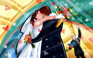 Картинка векторная+графика люди мужчина девушка поцелуй