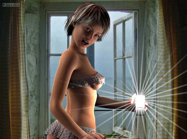 Обои картинки фото 3д графика, люди , people, девушка, взгляд