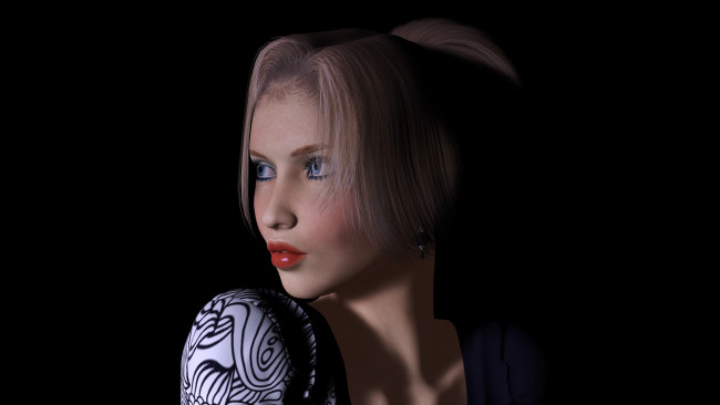 Обои картинки фото waverly, 3д графика, портрет , portraits, девушка, взгляд, фон