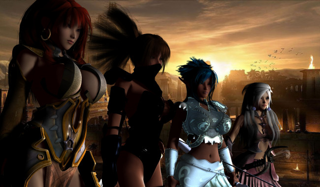 Обои картинки фото 3д графика, эльфы , elves, эльфы, оружие, доспехи