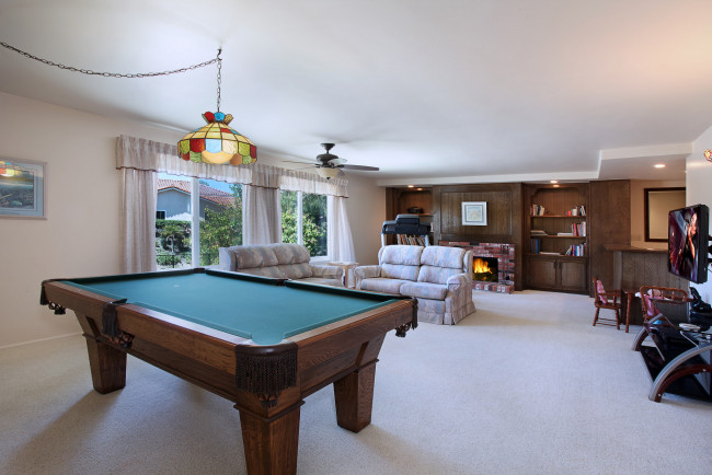 Обои картинки фото интерьер, бильярдная, стиль, мебель, бильярд, дизайн