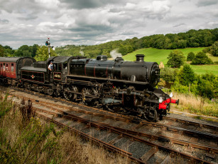 Картинка техника паровозы железная дорога рельсы паровоз