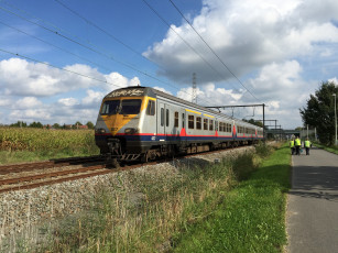 Картинка техника поезда железная дорога рельсы локомотив состав