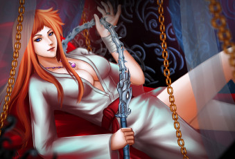 Картинка фэнтези девушки арт девушка рыжая