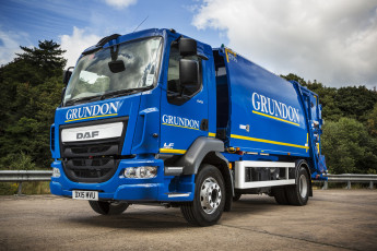 Картинка автомобили мусоровозы uk-spec rolloffcon day cab 4x2 fa lf 220 daf