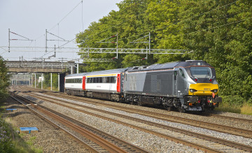 Картинка техника поезда железная дорога рельсы локомотив состав