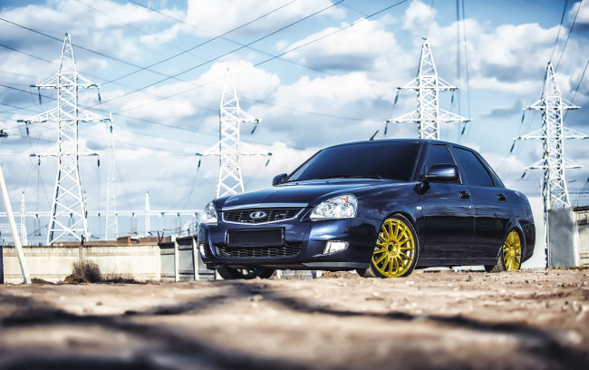 Обои картинки фото автомобили, ваз, priora