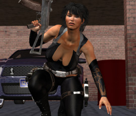 Картинка 3д+графика люди+ people девушка взгляд фон