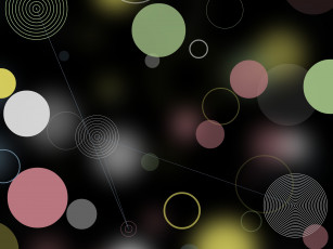 Картинка векторная+графика графика+ graphics розовый круги блики голубой абстракция фон черный